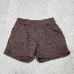 Kimberly C Shorts Women’s Brown Fleece Elastic Waist Pockets Size Medium